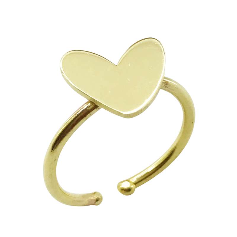 انگشتر زنانه گالری عزیزی طرح قلب مدل 15756