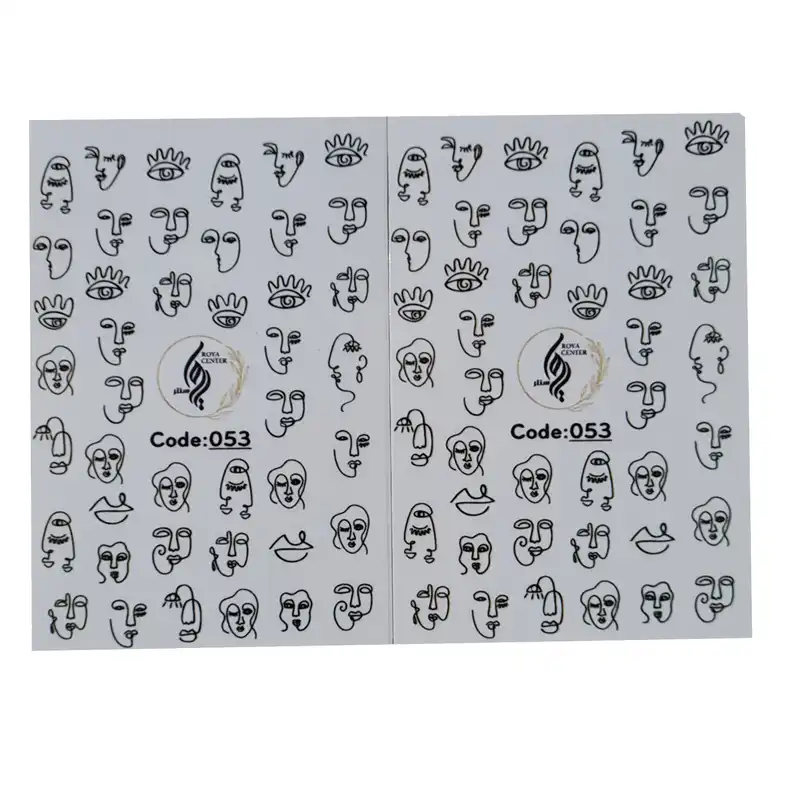 برچسب لنز ناخن رویاسنتر مدل053 مجموعه 2 عددی