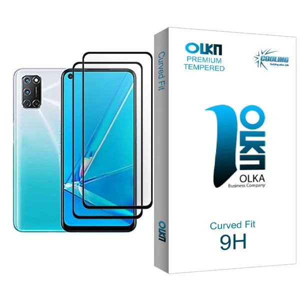 محافظ صفحه نمایش کولینگ مدل Olka Glass MIX002 مناسب برای گوشی موبایل اوپو A92 بسته دو عددی