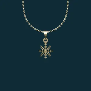 گردنبند طلا 18 عیار زنانه مدوپد مدل هندسی کد AA2-1-1068