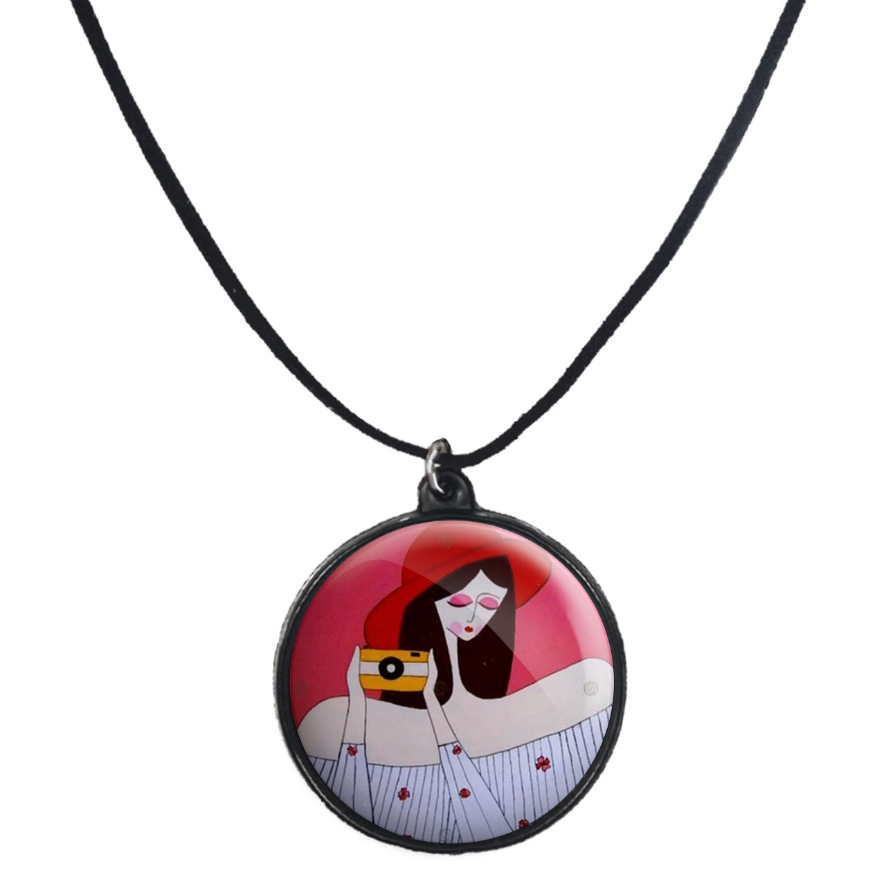 گردنبند پرمانه طرح عکاس کد pmb.1349 مدل دو طرفه