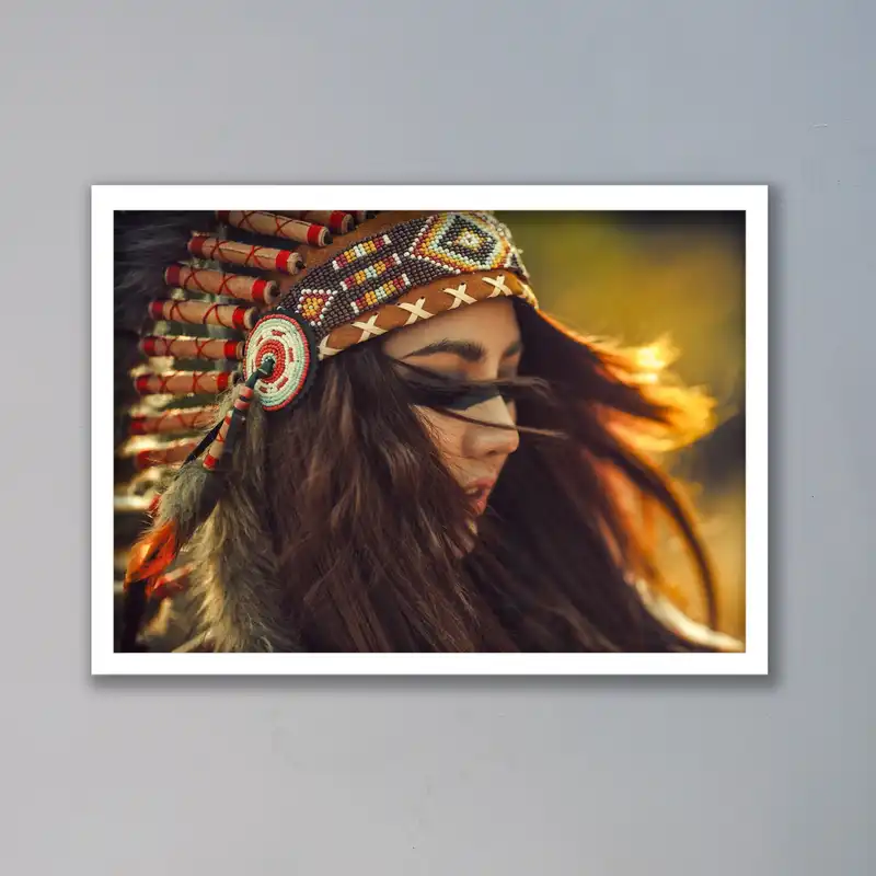 تابلو مدل دختر سرخ پوست کد LA-G10218