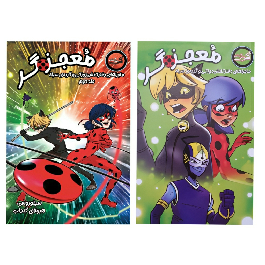 کتاب معجزه گر ماجراهای دختر کفشدوزکی اثر آستراک نشر آبشن دو جلدی