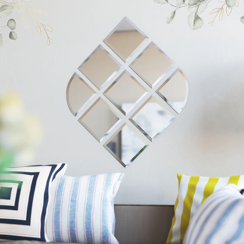 آینه آسان نصب فارابی مدل نگین کد SQ0702 بسته 9 عددی