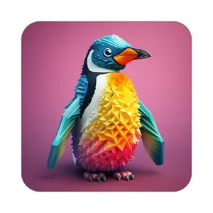 زیر لیوانی کاکتی طرح حیوانات رنگی مدل mp25260