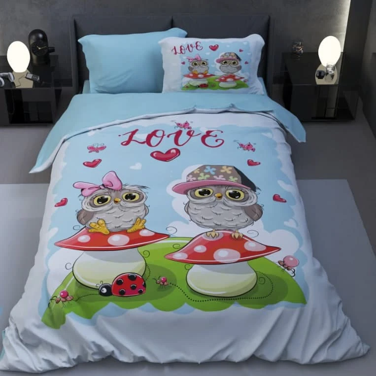 سرویس خواب مدل ladybug کد p109 یکنفره 4 تکه 