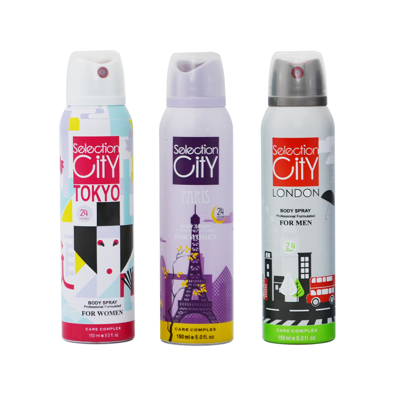 اسپری خوشبو کننده بدن سلکشن سیتی مدل E7 حجم 150 میلی لیتر مجموعه 3 عددی