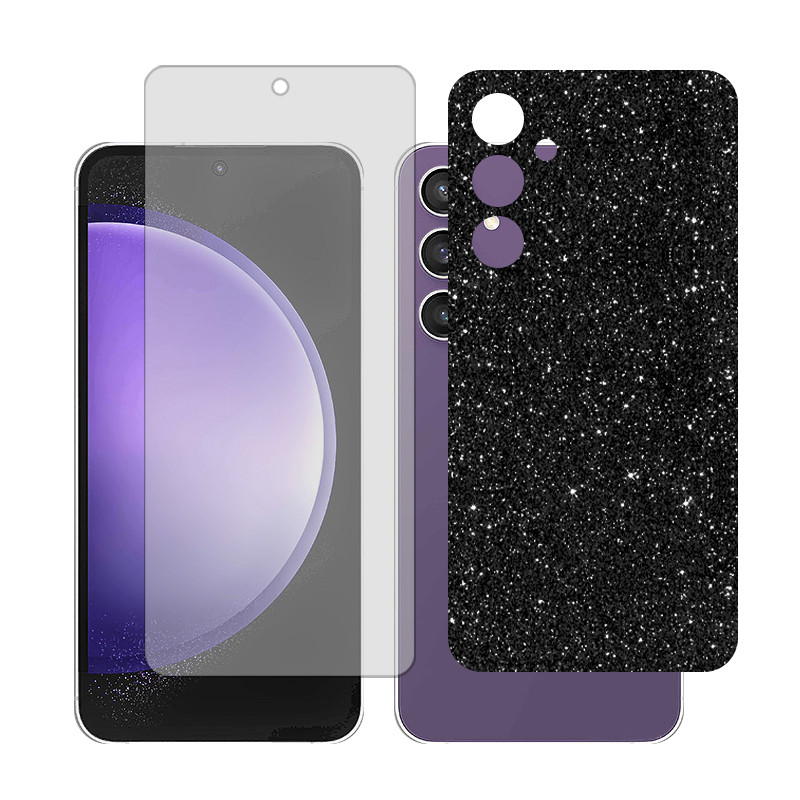 محافظ صفحه نمایش شفاف گلس مدل Together مناسب برای گوشی موبایل سامسونگ Galaxy S23 FE به همراه برچسب پوششی پشت گوشی 