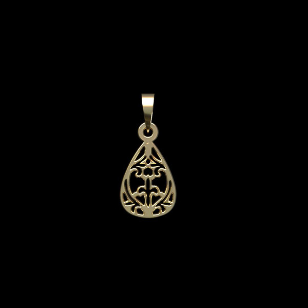 آویز گردنبند طلا 18 عیار زنانه مدوپد مدل هندسی کد PA1-13989