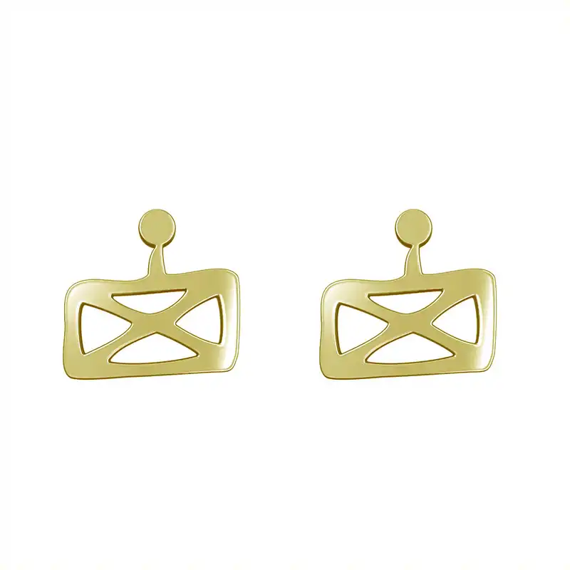 گوشواره طلا 18 عیار زنانه مدوپد مدل پاکت کد GA1-16107