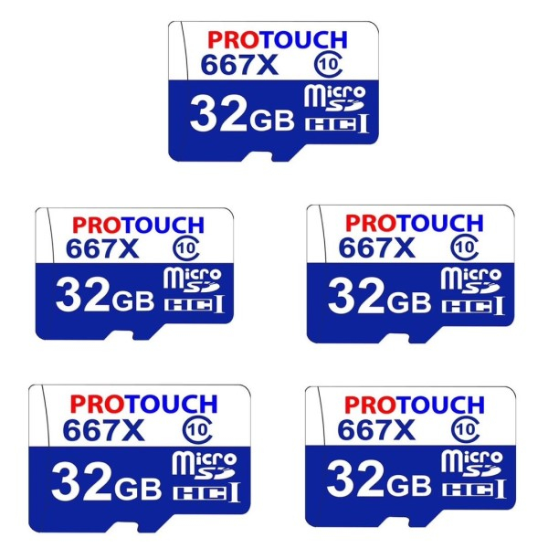 کارت حافظه‌ microSDHC پروتاچ مدل Bulk کلاس 10 استاندارد UHS-1 U1 ظرفیت 32 گیگابایت بسته 5 عددی