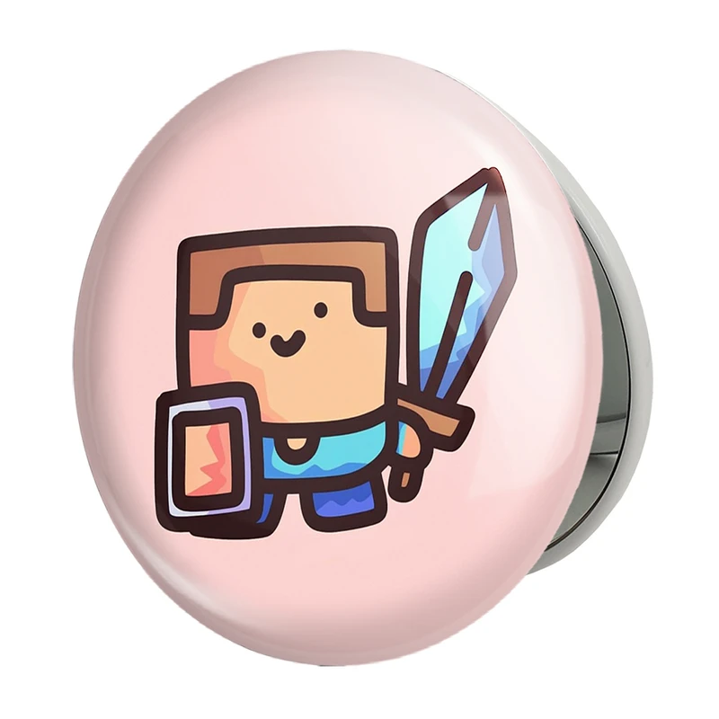 آینه جیبی خندالو طرح بازی ماینکرافت Minecraft مدل تاشو کد 23267 