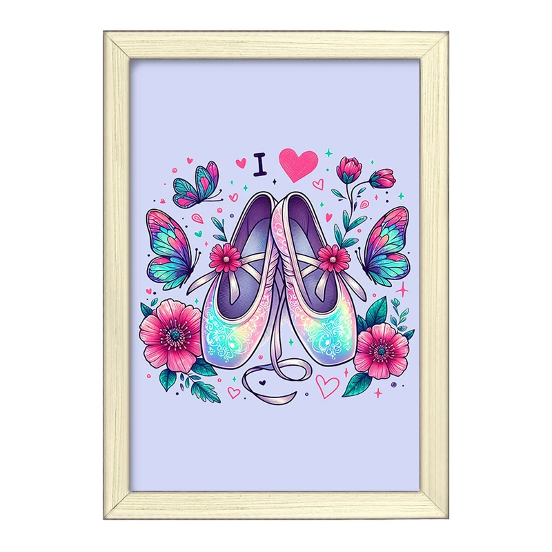 تابلو خندالو طرح کفش باله کد F2872