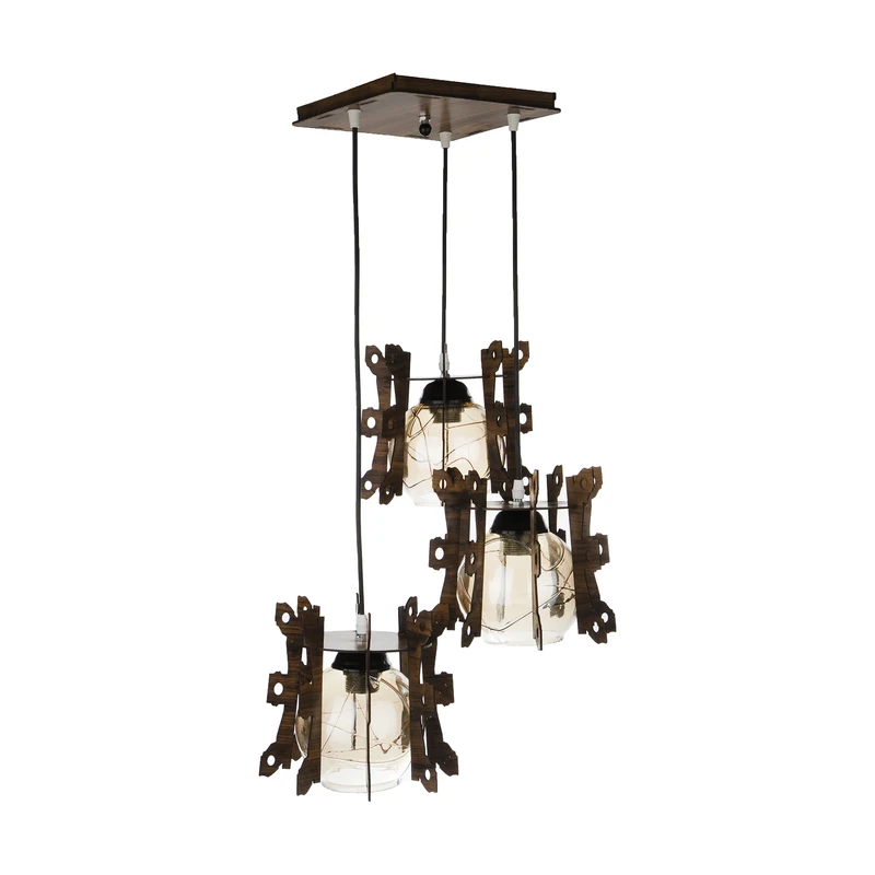لوستر 3 شعله مدل برگ