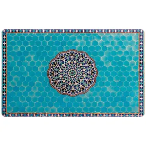 پادری مدل سه لایه طرح کاشی کاری کد 1208 سایز 75x45 سانتی متر