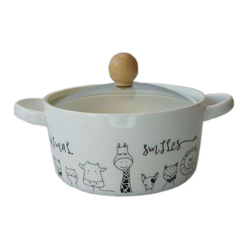 قابلمه طرح زرافه مدل سرامیکی سایز 14