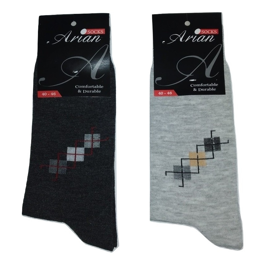 جوراب مردانه آرین مدل 002 کد 3 مجموعه 6 عددی