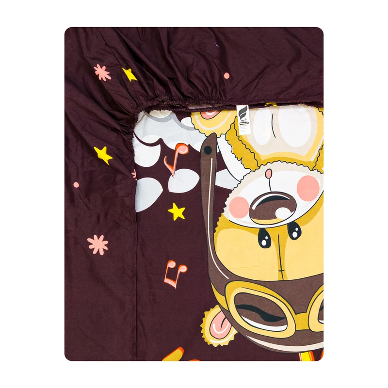 ملحفه میکرو آدنو مدل Little bear کد MC12 یک نفره سایز 80x180 سانتی متر