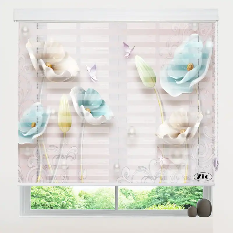 پرده زبرا زیو مدل 3D-1057 سایز 100x200 سانتی متر