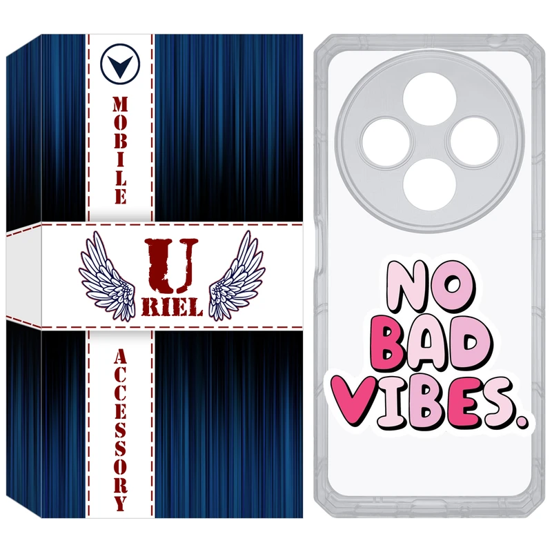کاور یوریل مدل Clear کد 92 طرح انرژی مثبت مناسب برای گوشی موبایل شیائومی Redmi 14C / Poco C75