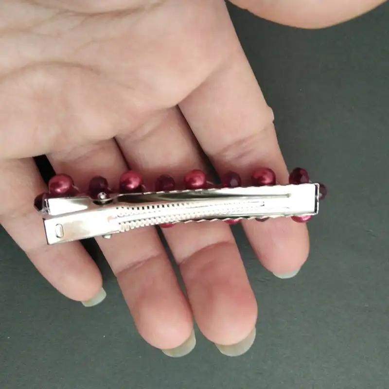 گیره مو زنانه مدل انبری مرواریدی مجموعه دو عددی