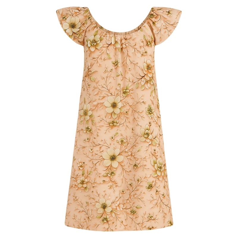 پیراهن آستین تا روی شانه راحتی زنانه مدل آنابلا کد 77