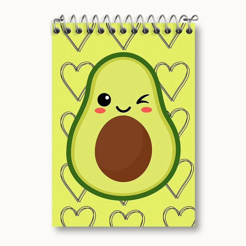 دفتر یادداشت 50 برگ خندالو طرح آووکادو بامزه کد N1901