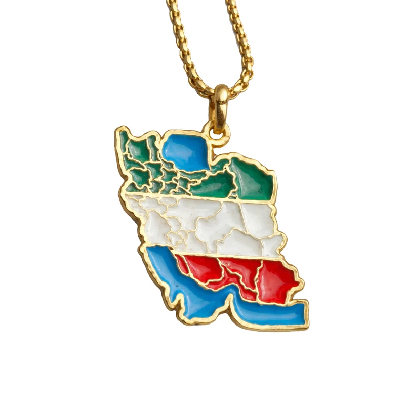 گردنبند مدل نقشه ایران طرح استان