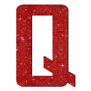تابلو راهنما آژنگ طرح حروف دکوراتیو Q انگلیسی کد-727