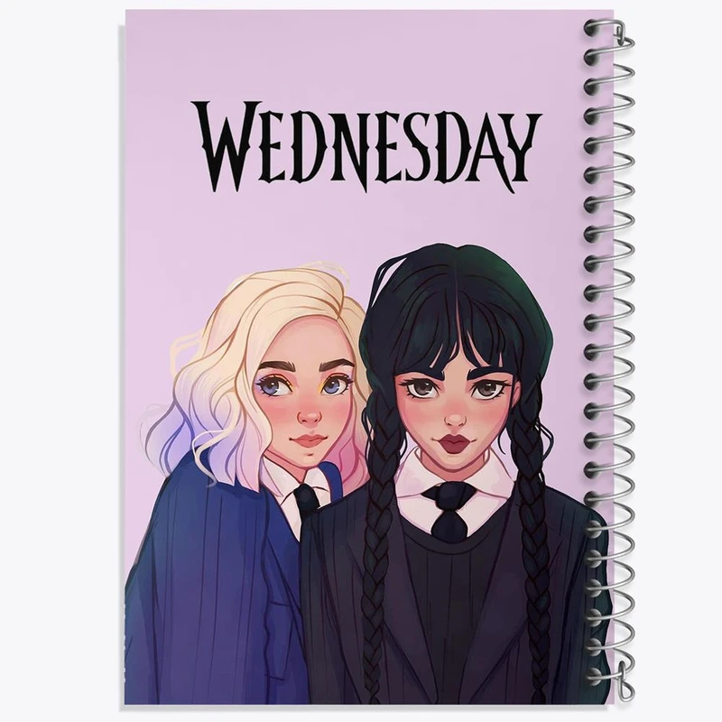 دفتر نقاشی 50 برگ خندالو مدل سریال ونزدی Wednesday کد 25207