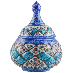 قندان میناکاری طرح برجسته اثر ابوالقاسمی کد 170199