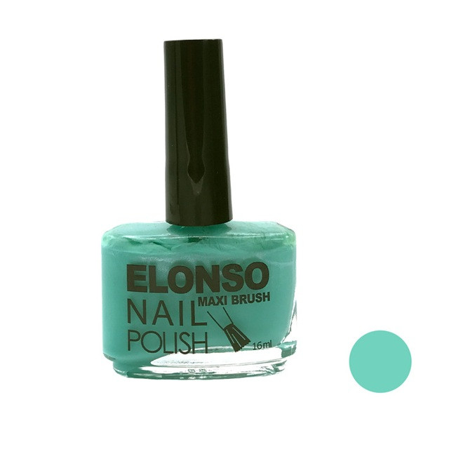 لاک براق ناخن الونسو مدل ساده شماره A27 رنگ سبز