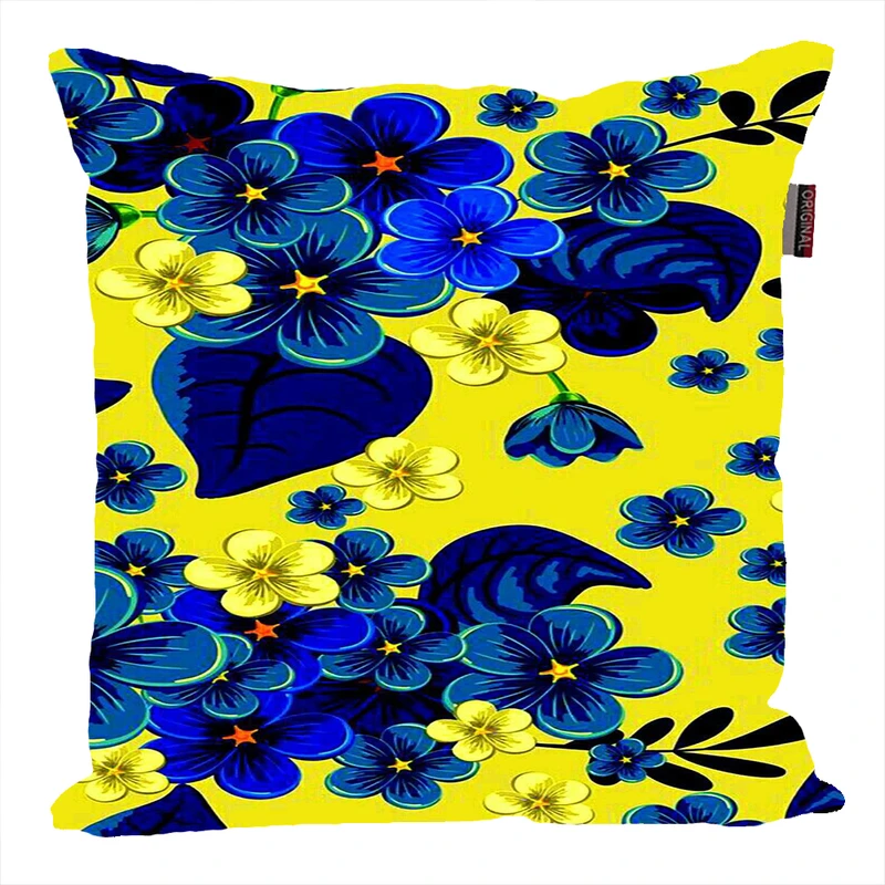 کوسن ناریکو مدل فانتزی طرح برگ گل گیاه کد 04680