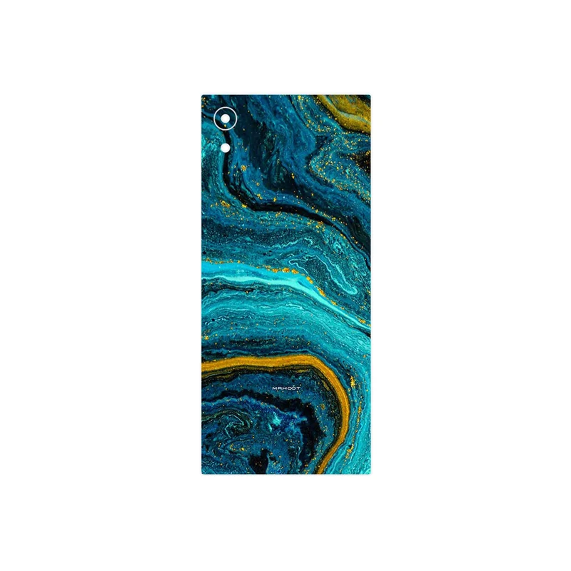 برچسب پوششی ماهوت مدل Turquoise marblewith golden streaks مناسب برای گوشی موبایل سونی Xperia XA1