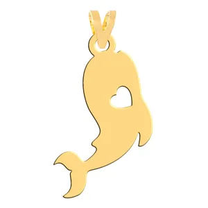 آویز گردنبند طلا 18 عیار زنانه فرشته مدل دلفین   WNL-000454