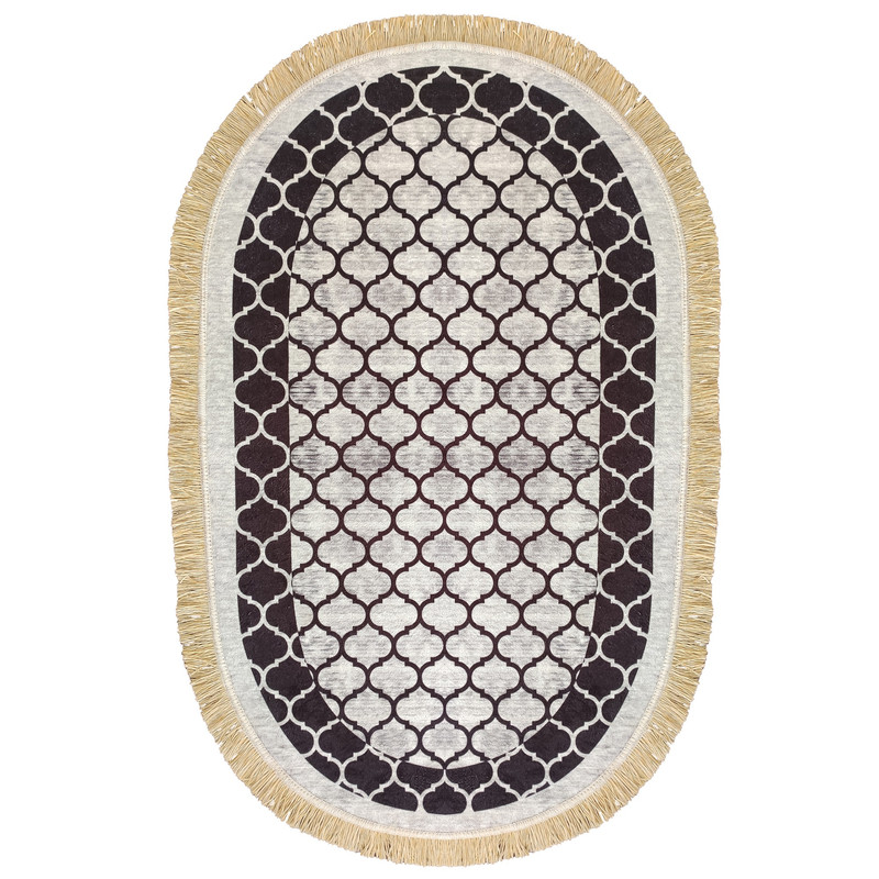 فرش پارچه ای سارای مدل بیضی کد571 فرش پارچه ای سارای مدل بیضی کد571