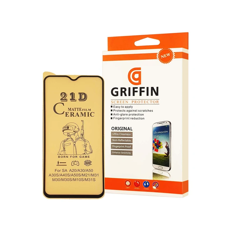 محافظ صفحه نمایش سرامیکی مات گریفین مدل FLCRM GN pl مناسب برای گوشی موبایل سامسونگ Galaxy M30