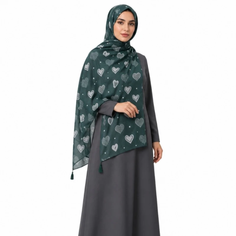 شال زنانه مدل قلبی 570