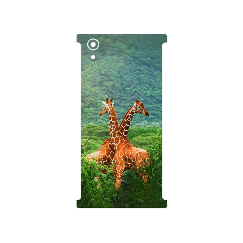 برچسب پوششی ماهوت مدل Giraffe مناسب برای گوشی موبایل سونی Xperia XA1 Plus