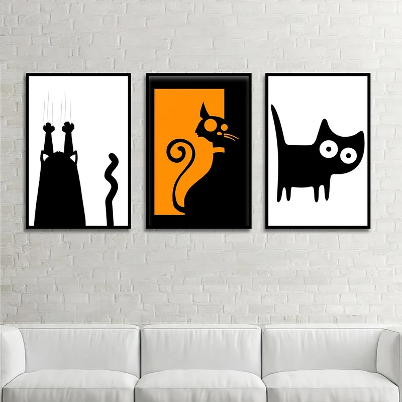 تابلو بکلیت طرح نقاشی مدرن مدل شاین اکلیلی B-1399 مجموعه 3 عددی