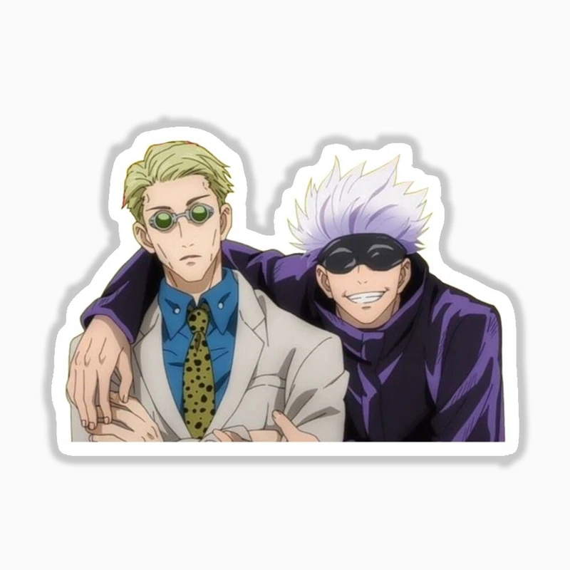 استیکر لپ تاپ و موبایل بووم طرح انیمه جوجیتسو کایسن مدل گوجو و نانامی کد mm49