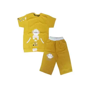 ست تی شرت و شلوارک پسرانه مدل 65fa