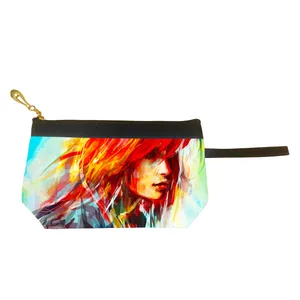 کیف لوازم آرایش زنانه مدل L1041 طرح انتزاعی دختر