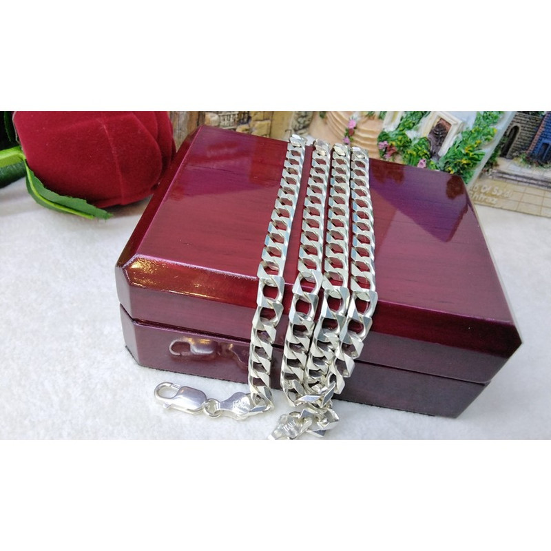 زنجیر نقره مردانه مدل gol-1167