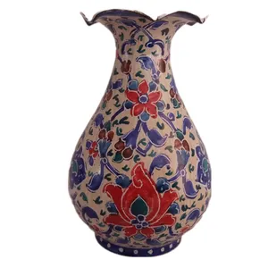 گلدان میناکاری طرح گل ختایی کد M12