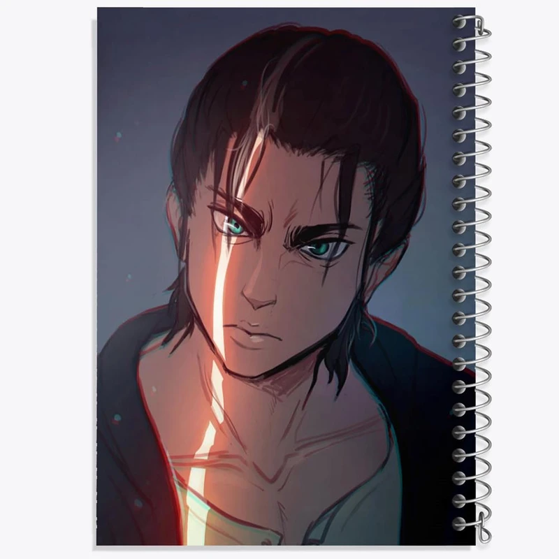 دفتر مشق 50 برگ خندالو مدل ارن یگر انیمه Attack on Titan  کد 11011