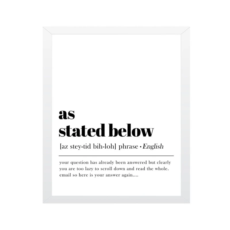 تابلو مدل دیکشنری با تعریف-همان‌طور که زیر ذکر شده