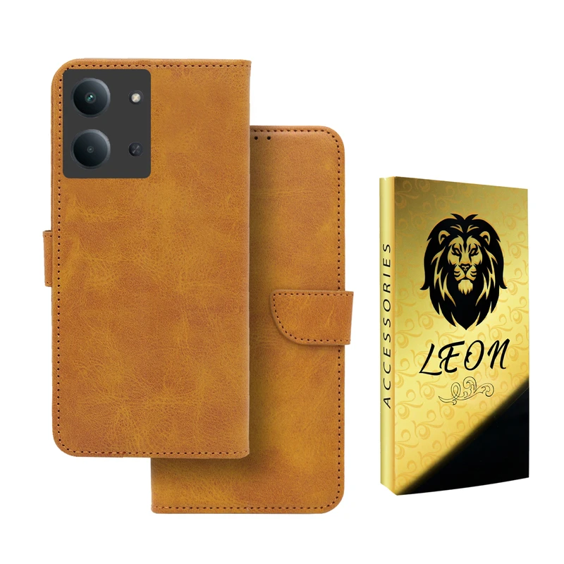 کیف کلاسوری لئون مدل Bors Oro مناسب برای گوشی موبایل شیائومی Redmi 15C