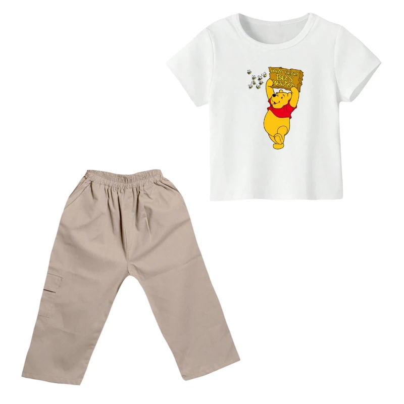 ست تی شرت و شلوارک پسرانه مدل پو کد ۱۳