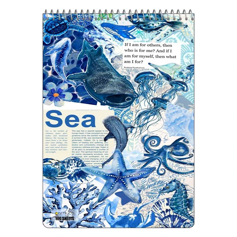 دفتر شطرنجی 100 برگ کارنیکا طرح وینتج اسکرپ بوک Vintage Scrapbook کد 80317